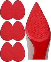 CZBYXA12 Red Bottoms Sole Protector Sole Guard Compatible Red Bottom Protectors with Christian Louboutin Shoes, 6 Pcs Red, 3.5"x2.5"
