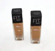 Lot of 2 Maybelline Fit Me Matte + Poreless Liquid Foundation 330 Toffee Caramel