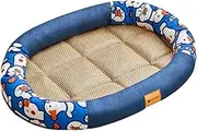 WeiLaiKeQi Breathable Cat Sleeping Pad Non-Slip Design for Summer Use with Iced Silk Material, Blue