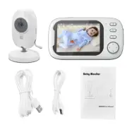 3.5 Inch 2.4G Wireless Video Baby Monitor Night Vision Temperature Monitoring 2