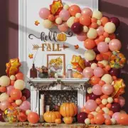 138pcs Autumn Maple Leaves Balloon Garland Arch Kit | Thanksgiving Party Decor