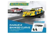 Scalextric Radius 2 10º Banked Curve 45º, 2/pk for 1:32 slot car track C8296