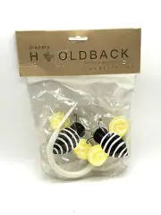 Bumble Bee Curtain Holdbacks Drapery Hooks Scarf Holder Kid Room Nursery Decor