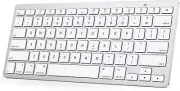 OMOTON Bluetooth Keyboard Compact Wireless Keyboard Compatible w/ Mac Silver