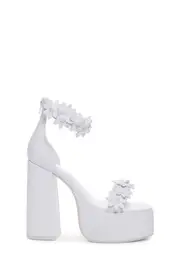 [Koi Footwear] White Secret Arrangement Platform Heels