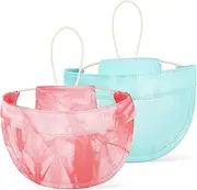 Generic 2Pcs Adjustable Pet Dog Sun Hat Tie Dye Baseball Cap for Summer Travel Comfortable with Ear Wide Brim Sun Protection for Outdoor Activities