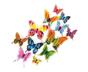 Sticker Decals Butterfly Shape Magnetic PVC 3D Stereo Refrigerator Decoration Room Decor-#14