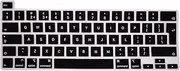 Silicone EU Layout Keyboard Cover for MacBook Pro 13 inch with Touch ID 2023 2022 2021 2020 M2 M1 Chip A2338 A2289 A2251, MacBook Pro 16 inch 2020 2019 A2141, Protective Silicone Skin, black