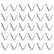 30pcs 3x5x22mm Single Button V-Shaped Paddle Snap Spring Clips Hollow Head