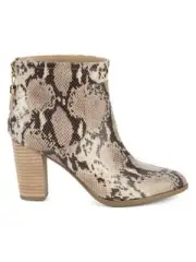 NIB Women's Anne Klein Niccie Snake Print Ankle Bootie 5.5M