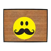 Moustache Smile - Funny Novelty Doormat Man Cave Floor mat