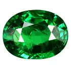 1.25 ct Fair Oval Cut (7 x 6 mm) Tanzania Green Tsavorite Garnet Gemstone