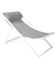 Armen Living Wave Outdoor Patio Aluminum Deck Chair