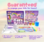 Playz Unicorn Slime & Crystals 100+ Science Experiments Kit Gift for Girls & to