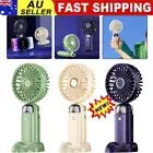 Mini Hand-held Fan Portable Folding Desk Fan Cooler Cooling USB Rechargeable WH