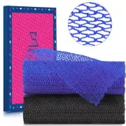 2 Pieces African Net Sponge – Real Authentic Exfoliating Bath Sponges for Sil...