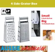 AU Stainless Steel 4 Sided Cheese Grater Box Vegetable Food Slicer Shredder