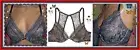 32DDD Gray Lace Very S exy Back Victorias Secret Unlined Uplift Plunge UW Bra