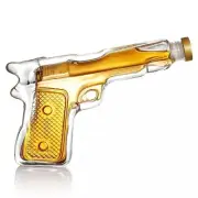Whiskey Decanter Creative Gun Pistol Shaped Crystal Glass Wine Dispenser 150 ml
