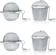 [Binxus] 4 Pack Ultrasonic Cleaner Basket, Stainless Steel Mesh Basket Fine Mesh Parts Cleaning Basket with Lock and Hook Small Parts Jewelry Cleaning Basket