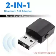 One-click Bluetooth Compatible Transmitter Receiver 2 in1 Stereo Adapter Audio N