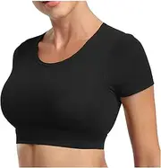 [Generic] Zipper Wireless Bra Padded Bralette for Womens Support Bra Sports Bra top