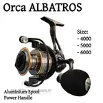ORCA ALBATROS 卷線器 4000 5000 6000 電動手柄 5+1 滾珠軸承鋁線軸 RELL 旋轉釣魚繩