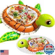 DomKom Inflatable Cooler Turtle, 59" Large Drink Ice Cooler, Inflatable Pool