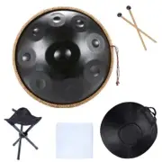 Handpan 440HZ 9 Notes D Minor, 22 Inch Pantam for Beginner, Steel Hand Pan Drum