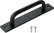 Sliding Barn Door Handles, Pull Handle Sliding Gate Wardrobe Cupboard Cabinet Closet Shed Garage Kitchen Garden Barn Door Handle Double Sided Handle Set with Screws-Black(148MM/5.8IN)