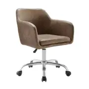 Linon Home Decor Office Task Chair 23.25" Faux Leather Seat Adjustable Height