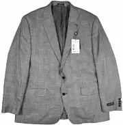 LAUREN RALPH LAUREN Classic-Fit UltraFlex Wool Black Plaid Sport Coat Jacket 42L
