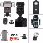 Professional Flash +24G Accessory Kit for Canon EOS Rebel T5 T5I T6 T6I T7 80D