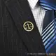 晴天飾品【GHGl】奢華高級天秤座星座徽章法官律師公正公平男士胸針袖釦領帶夾套裝