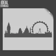 London Skyline Silhouette Stencil Wall Decor Art Craft Paint Ideal Stencils Ltd