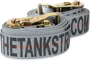 Motorcycle Tie Down Straps (2pk) - 4400lb Max Break Stength 2'' x 10' Super Heavy Duty Endless Tie Downs with Ratchet Strap - Aviation Grade - Trailering of Motorcycles4x4JeepsATVUTV