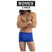 Mens Bonds Guyfront Trunk 2 PACK Cotton Stretch Seamfree Yale Blue Sport MZVJ