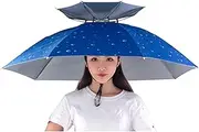 Hat Umbrella,Rainproof Fishing Umbrella Cap, Head Umbrella, Portable Folding Waterproof Headgear, Outdoor Shade Fishing-C95cm