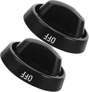 Homoyoyo 2pcs Gas Stove Knob Covers Replacement Control Knobs for Oven Cooktop Easy Installation Comfortable Grip Plastic Design for Gas Range
