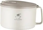 Mikinona Portable Instant Noodle Bowl Drainage Lid Large Capacity Microwave Safe for Soup Noodles Dorm Office Home