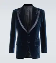 [Tom Ford] Tom Ford Atticus velvet tuxedo jacket AU 90 blue