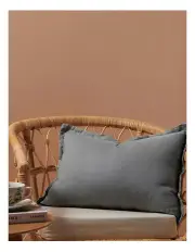 [Natural Home] Ardenne Rectangular Cushion with Oxford Edge 40x60cm in Grey