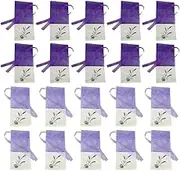 Lavender Pattern Empty Bags 20 Pcs Lavender Sachets Closet Freshener and Natural Scents for Drawers and Wardrobe Car (Old Dark Purple and Old Light Purple, 10 of Each)