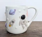 *NEW* Hand Painted Jubillie PRESS Saturn Astronaut Spaceman Spaceship Space Mug