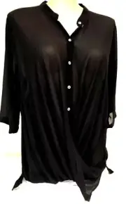 plus sz S / 16 TS TAKING SHAPE Ember Glow Shirt Sheer Cover Up NWT!$130
