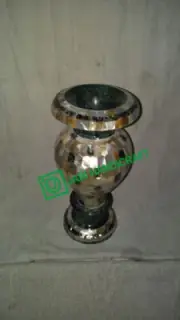 11" green Marble Flower Vase Pot mop Inlay Marquetry Art Collectible k6