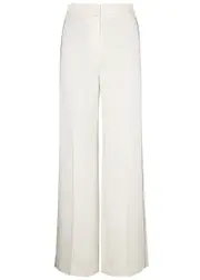 Veronica Beard Millicent Satin Trousers - White - 0 (UK4 / Xxs) 0 (UK4 / XXS)