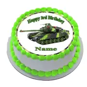 ARMY TANK TOYS Edible CAKE TOPPER PARTY IMAGE FROSTING SHEET