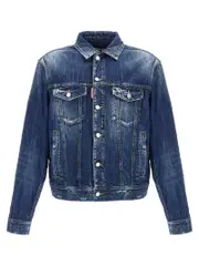 [Dsquared2] Dsquared2-Be Cool Be Nice Wash L. A. Down Jacket, Parka, Casual Jackets Blu-Uomo 52IT Blue