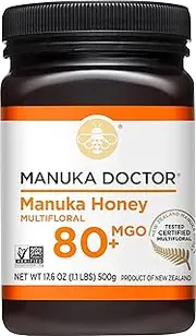 MANUKA DOCTOR - MGO 80+ Manuka Honey Multifloral, 100% Pure New Zealand Honey. Certified. Guaranteed. RAW. Non-GMO. (500g)